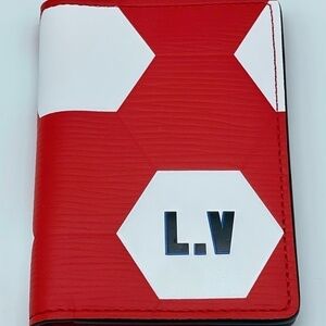 NWT LOUIS VUITTON Hexagonal FIFA World Cup Rouge Pocket Organizer; RARE